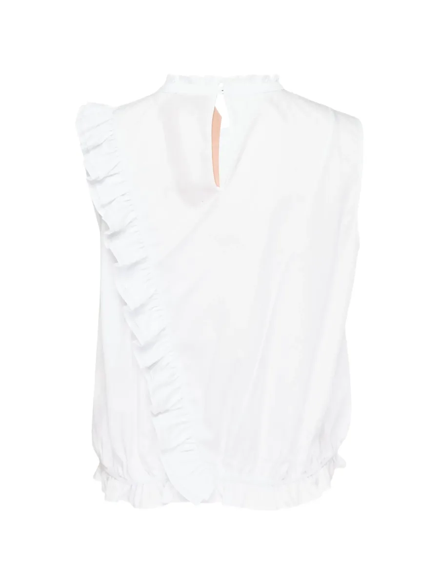 ruffle-trimmed sleeveless blouse 2