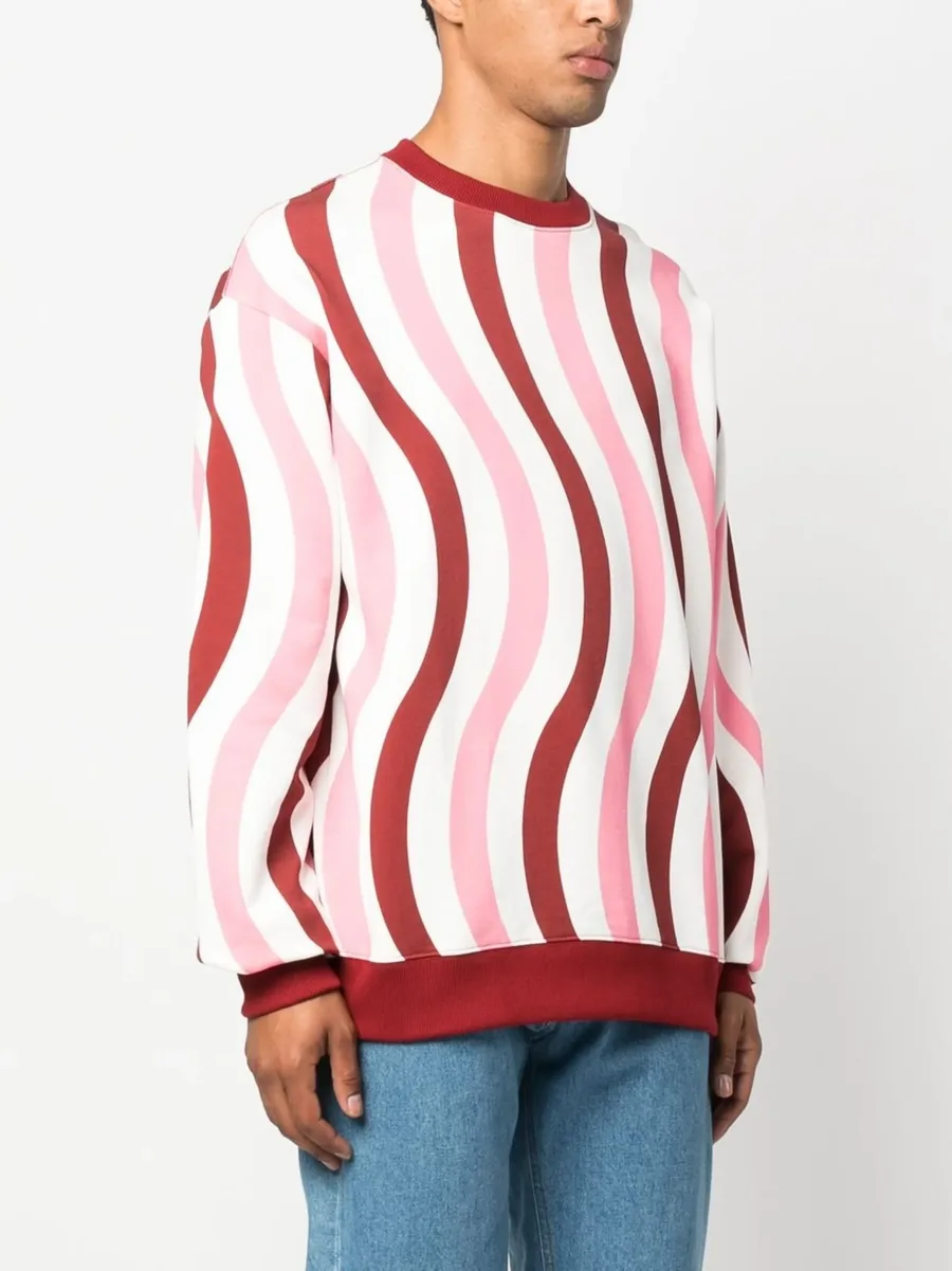 wave-print cotton sweatshirt 7