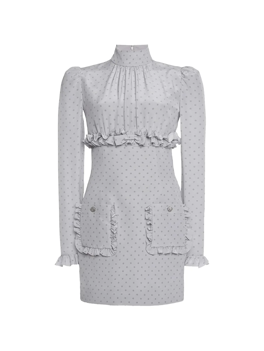 ruffled-detail mini dress 1