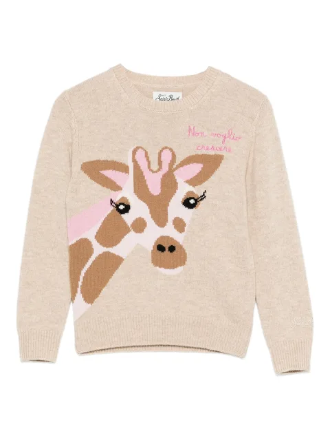 giraffe-print sweater