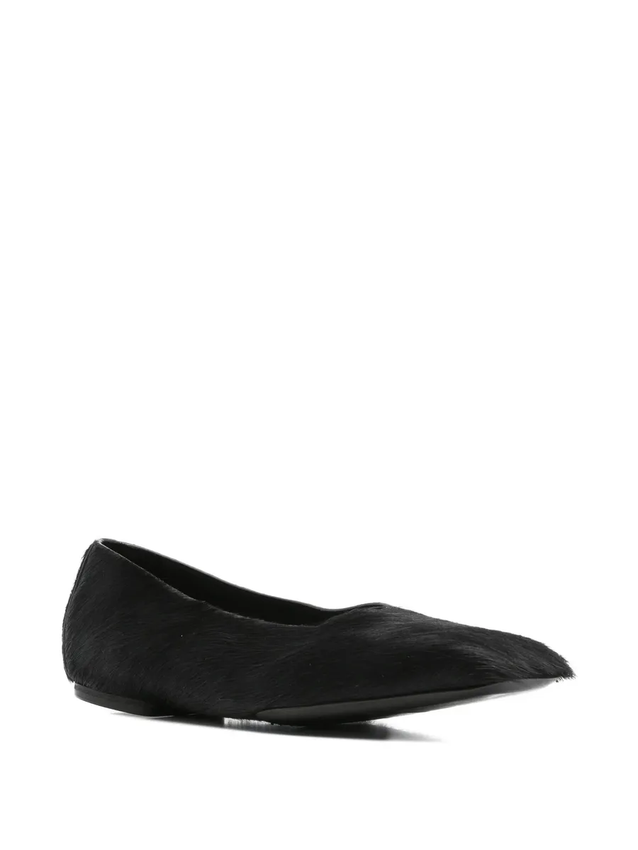 square-toe calf-hair ballet flats 4