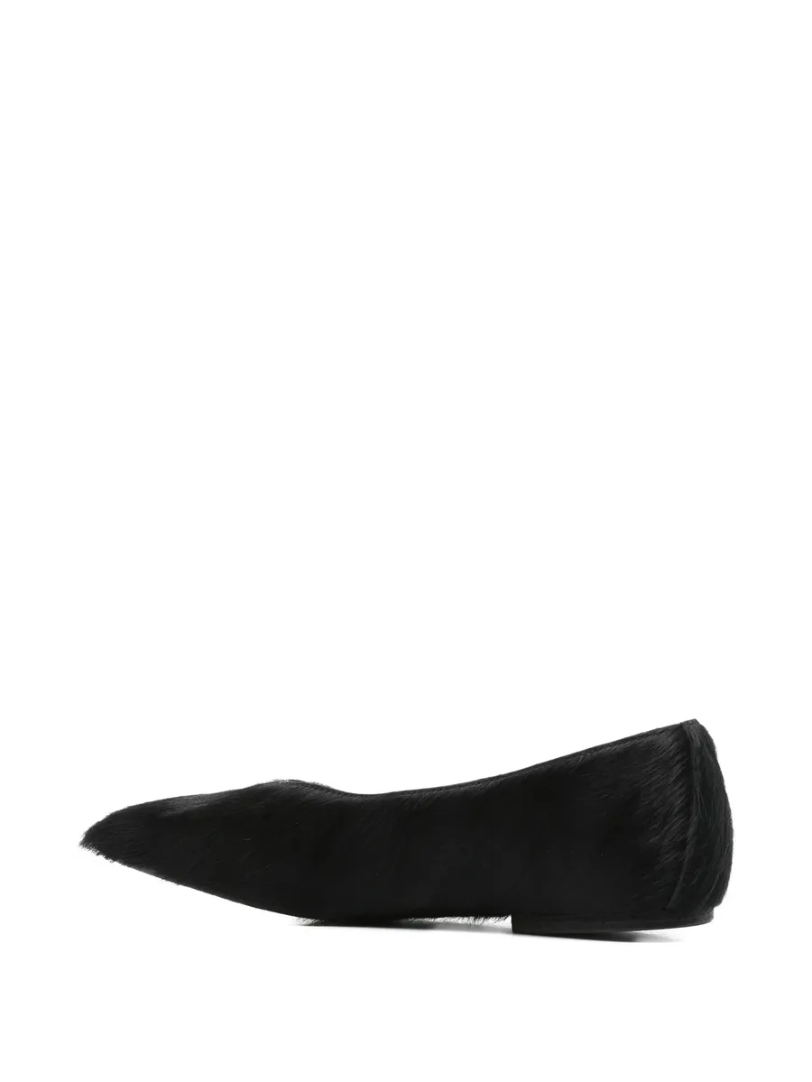 square-toe calf-hair ballet flats 5
