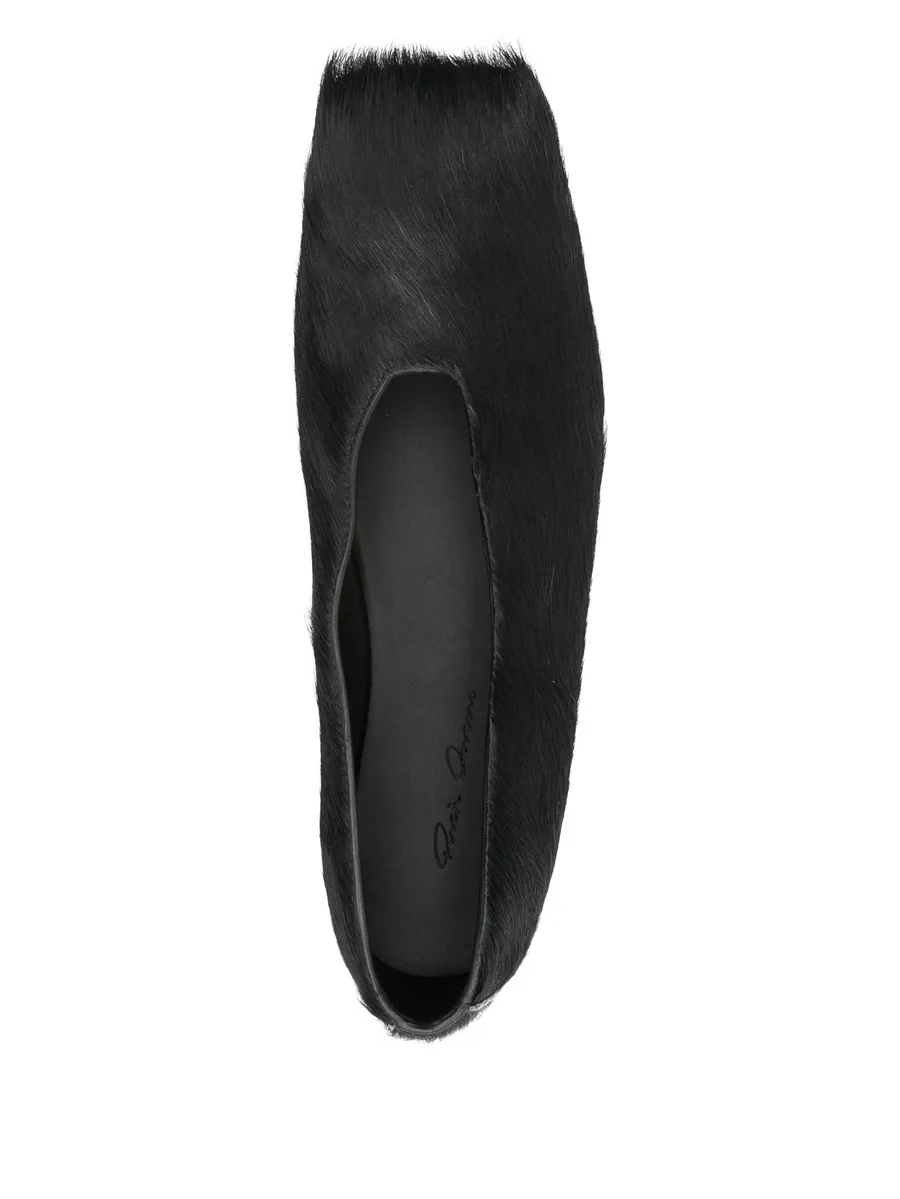 square-toe calf-hair ballet flats 7
