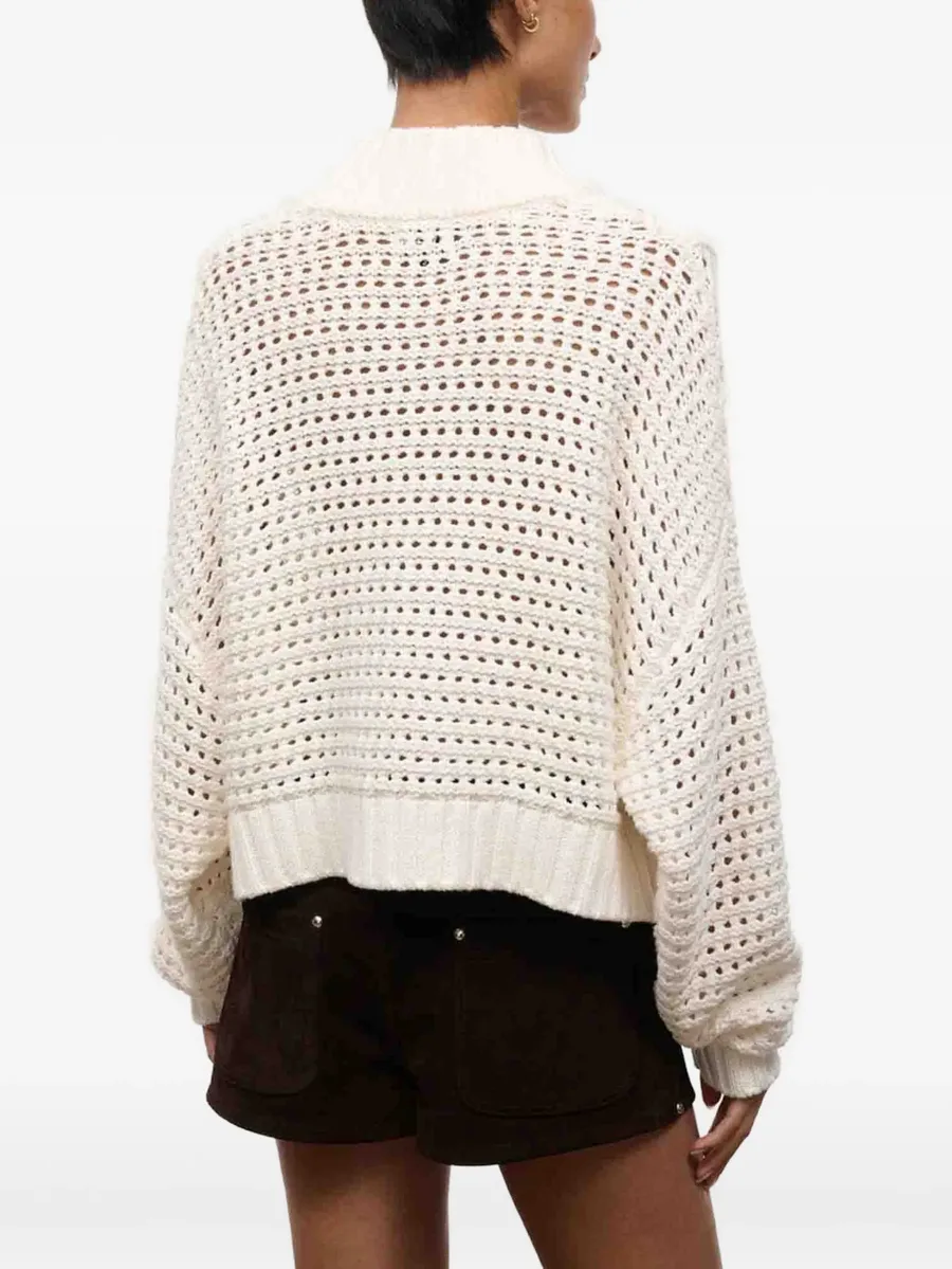 open-knit quarter-zip sweater 3