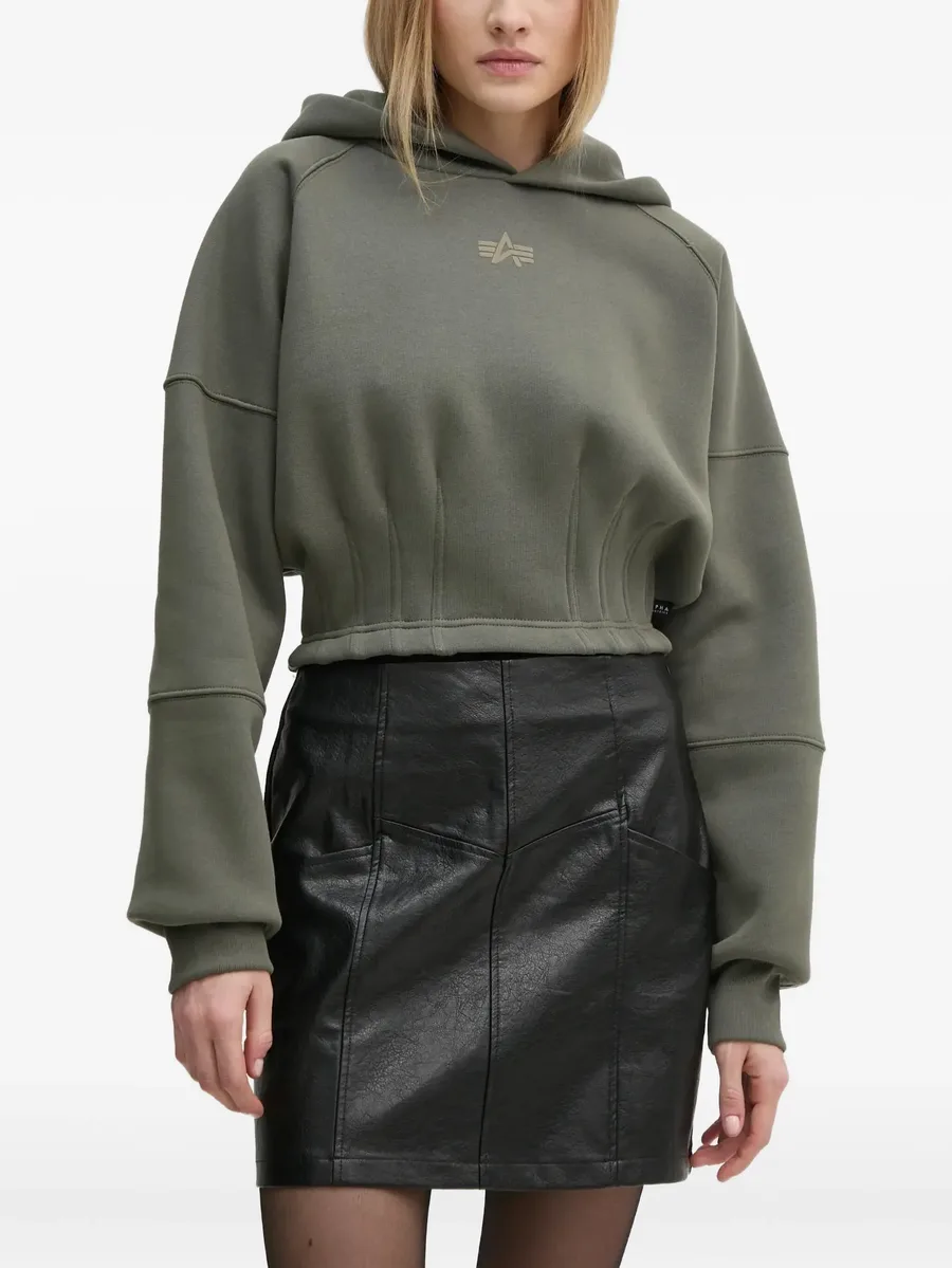 cinched-waist hoodie 1