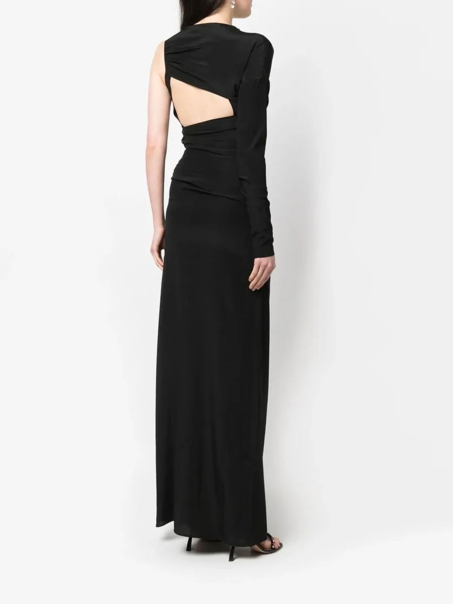 single-sleeve design gown 8