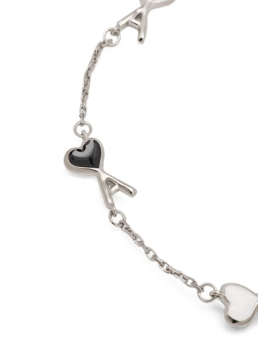 brass bracelet with hammered Ami de Coeur 5