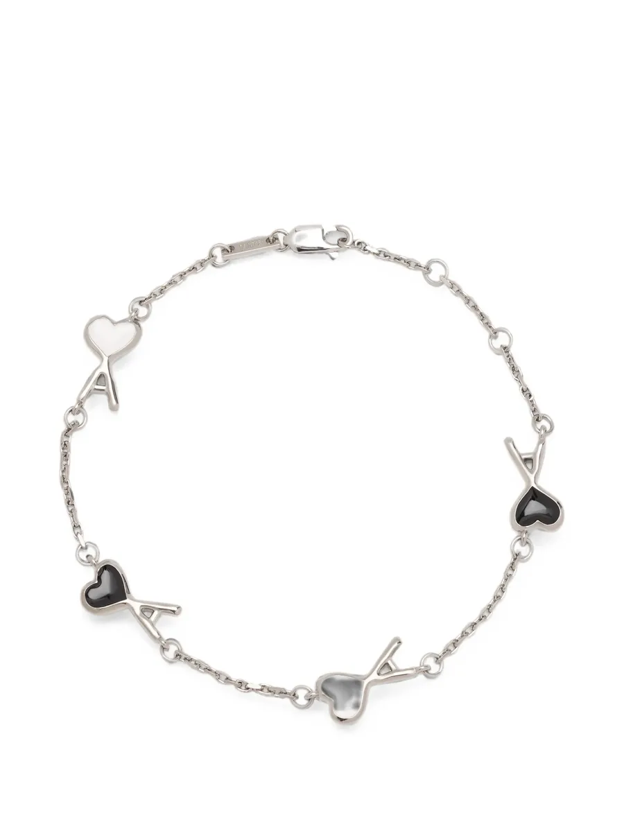 brass bracelet with hammered Ami de Coeur 2