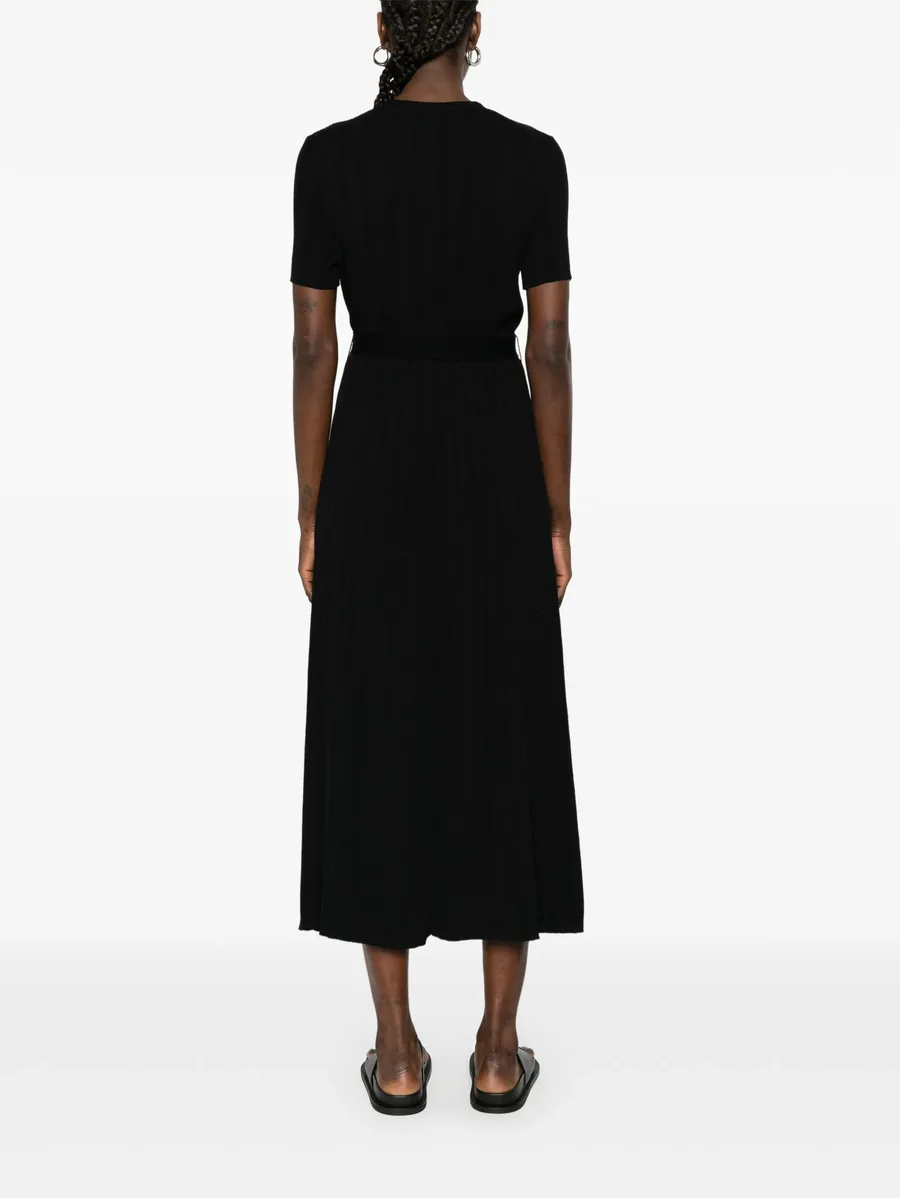 V-neck ribbed midi dress 8