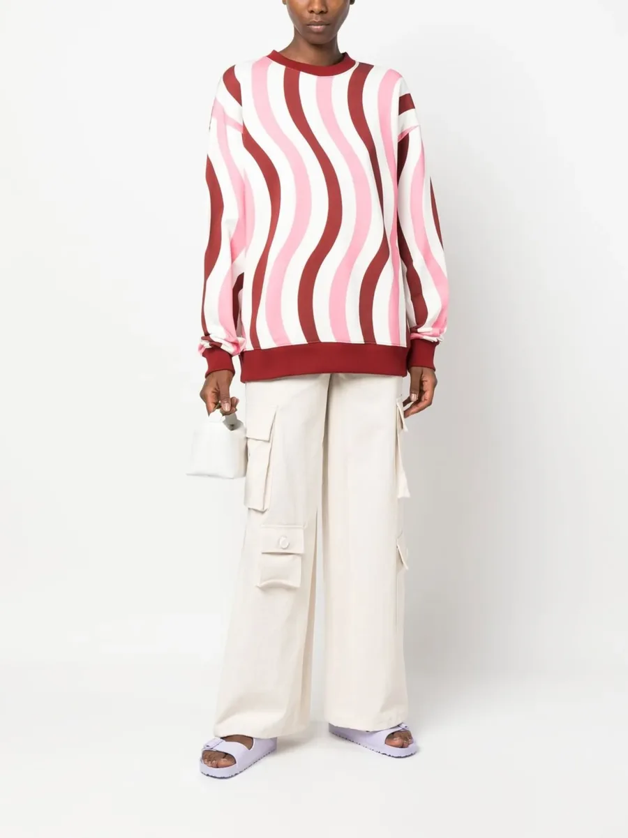 wave-print cotton sweatshirt 5