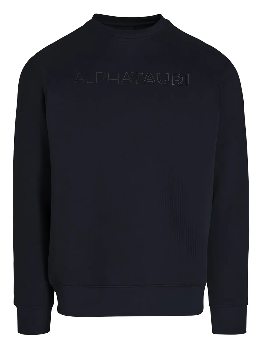 embossed-logo crew-neck sweatshirt 1