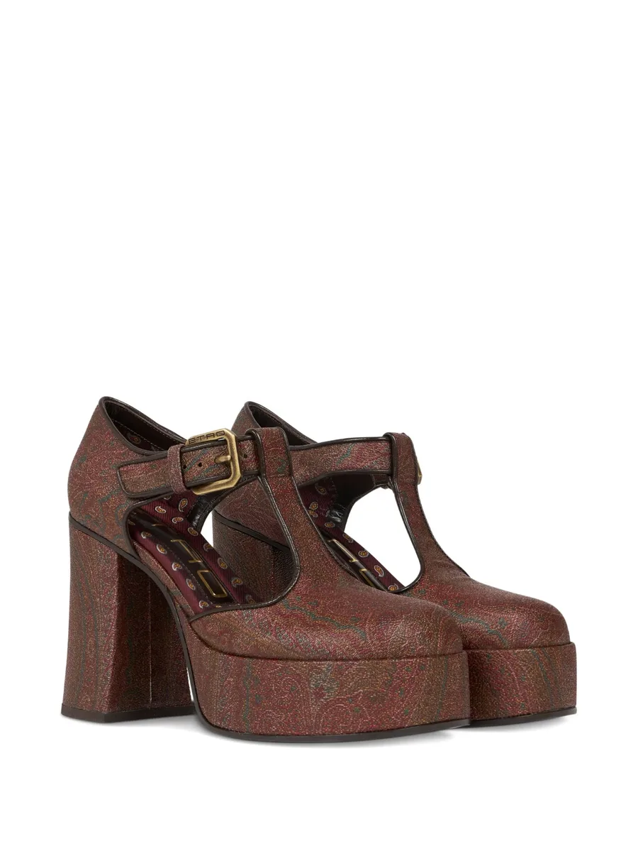 105mm paisley-print platform pumps 3