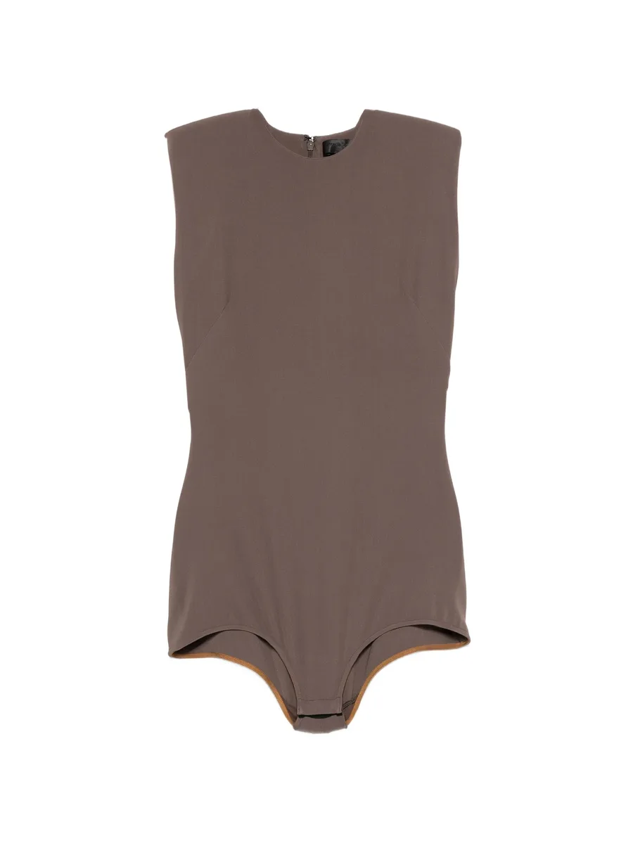 padded-shoulder sleeveless bodysuit 1