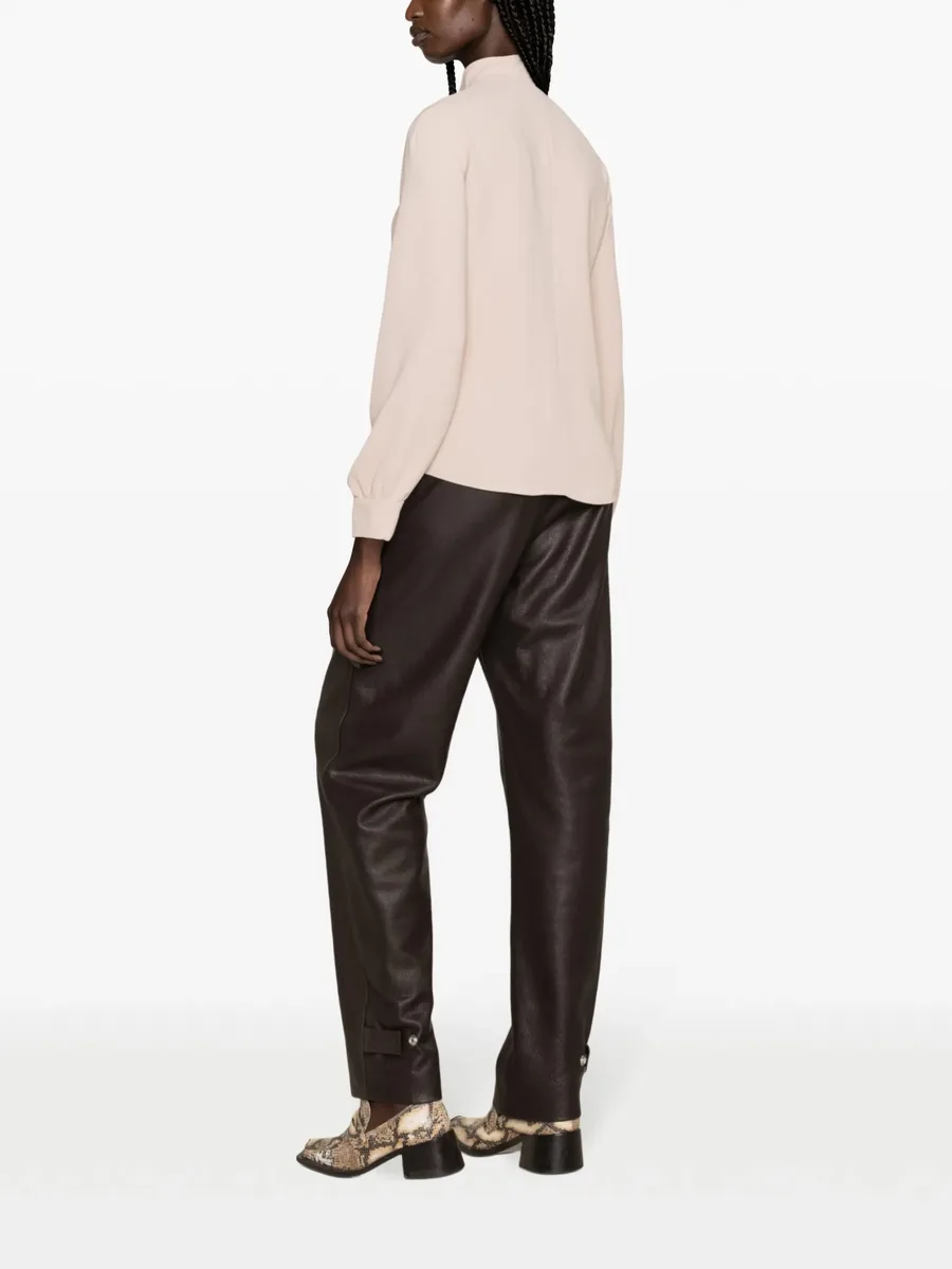 puff-sleeves crepe blouse 7