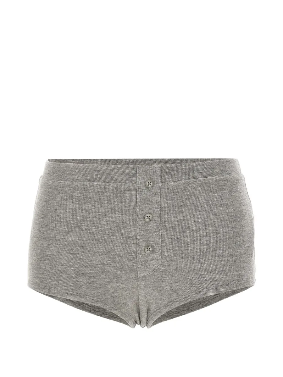 Booty buttons-ribbed shorts 1