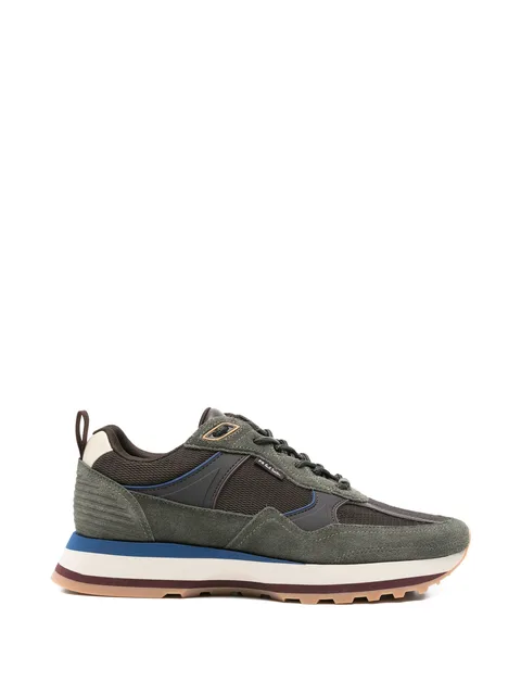 lace-up panelled sneakers