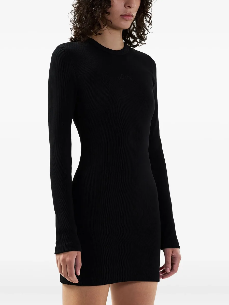 logo ribbed mini dress 8