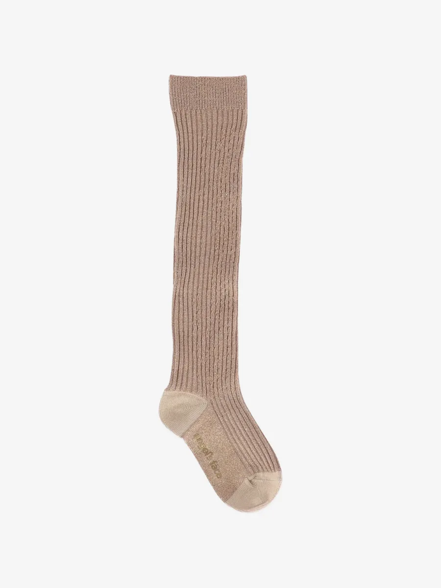 Lucy Sparkle ribbed-knit socks 2