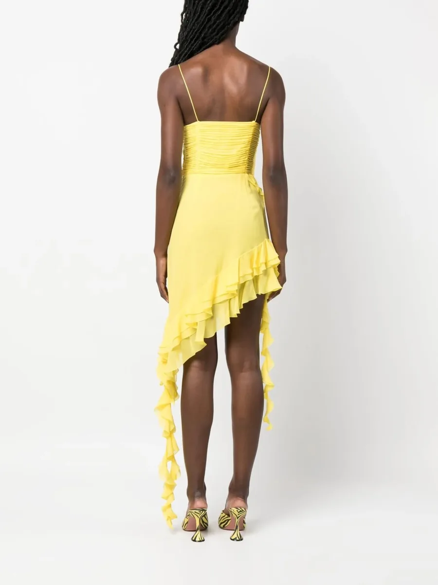 strapless ruffled asymmetric dress 8