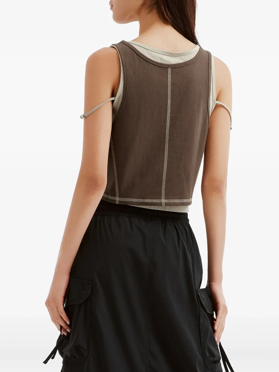 layered contrast-stitch top 7