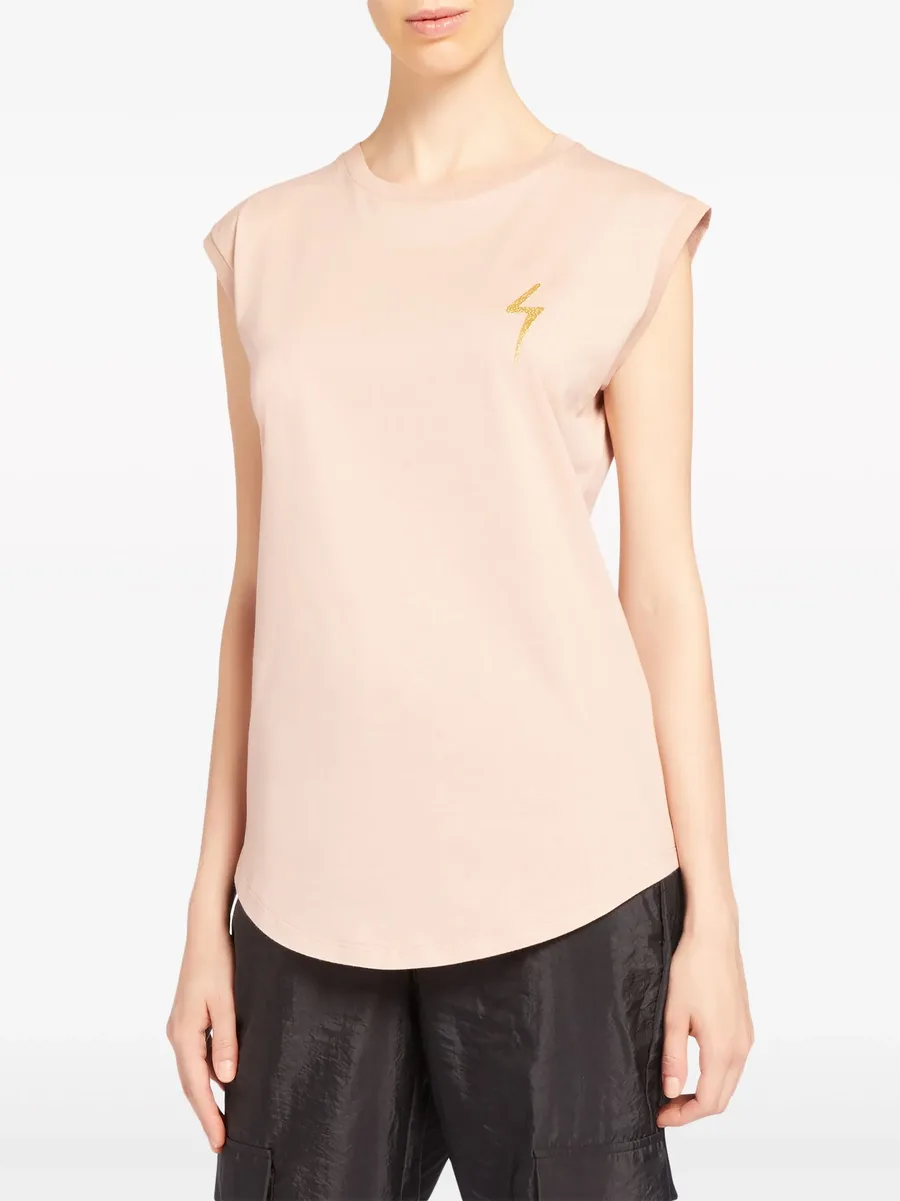 Ursella logo-embroidered sleeveless cotton tank top 5