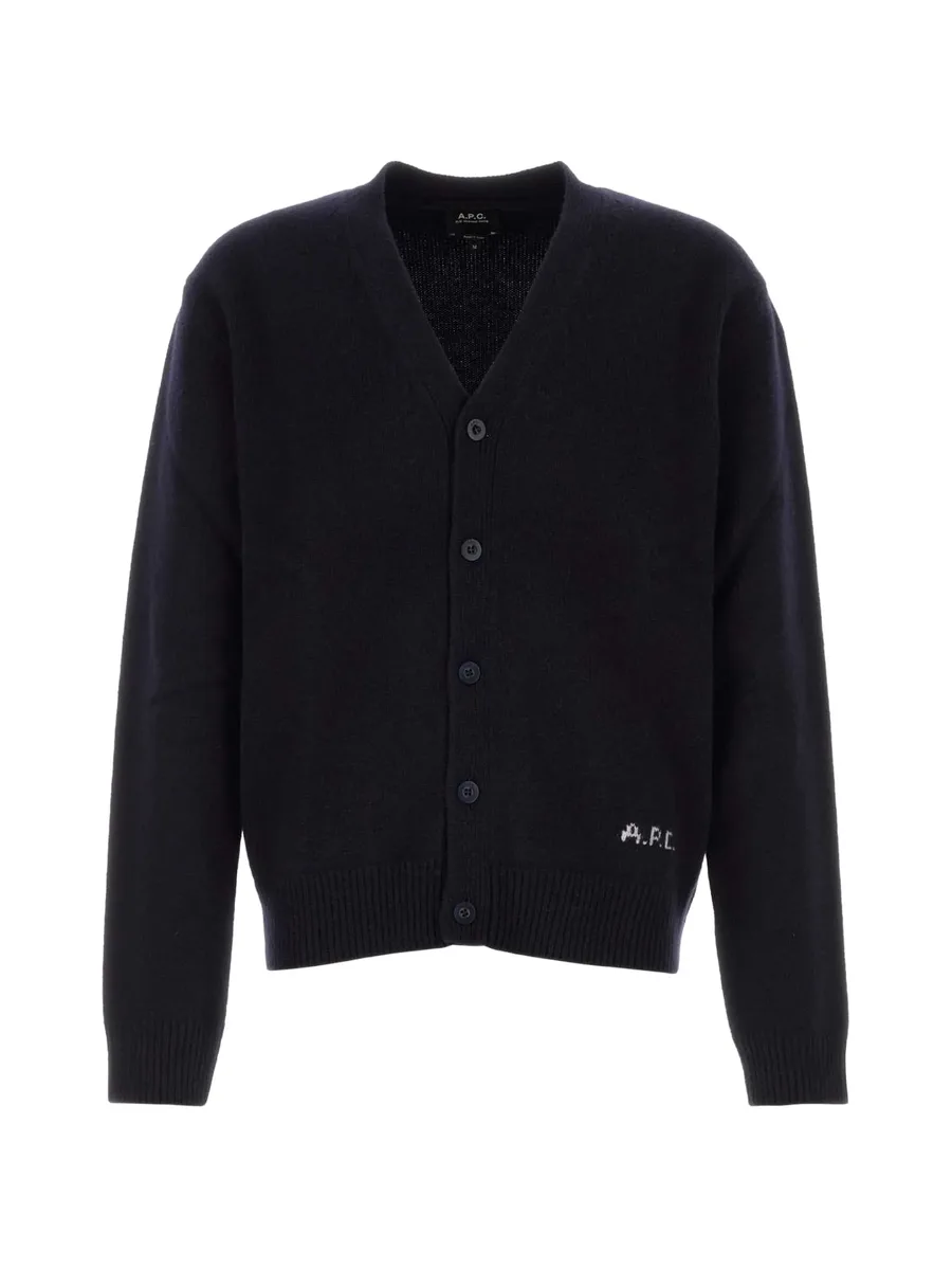 Kevin logo-embroidered cardigan 1