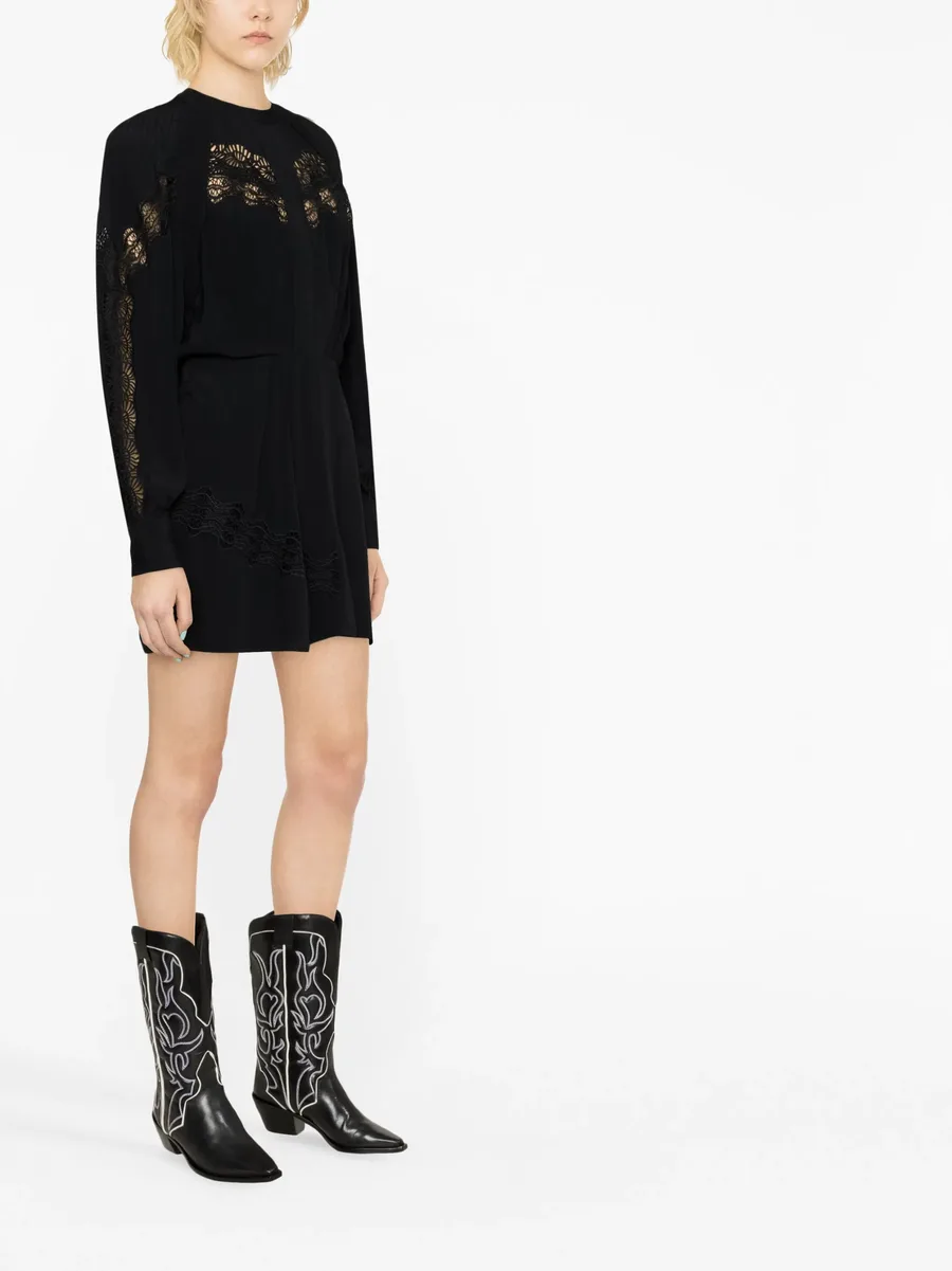 Belinda lace-trim dress 4
