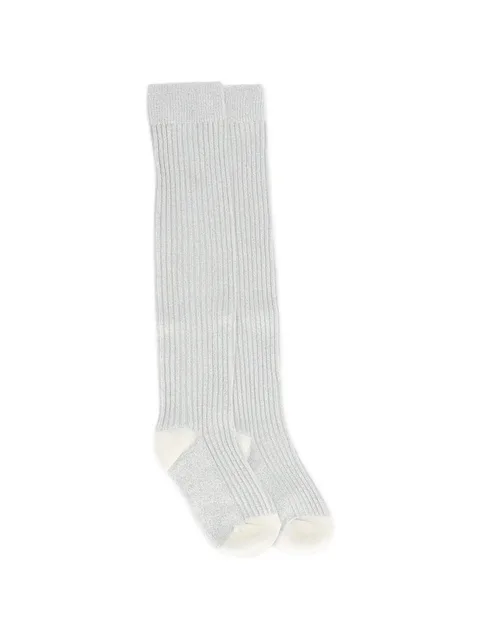 Lucy Sparkle ribbed-knit socks