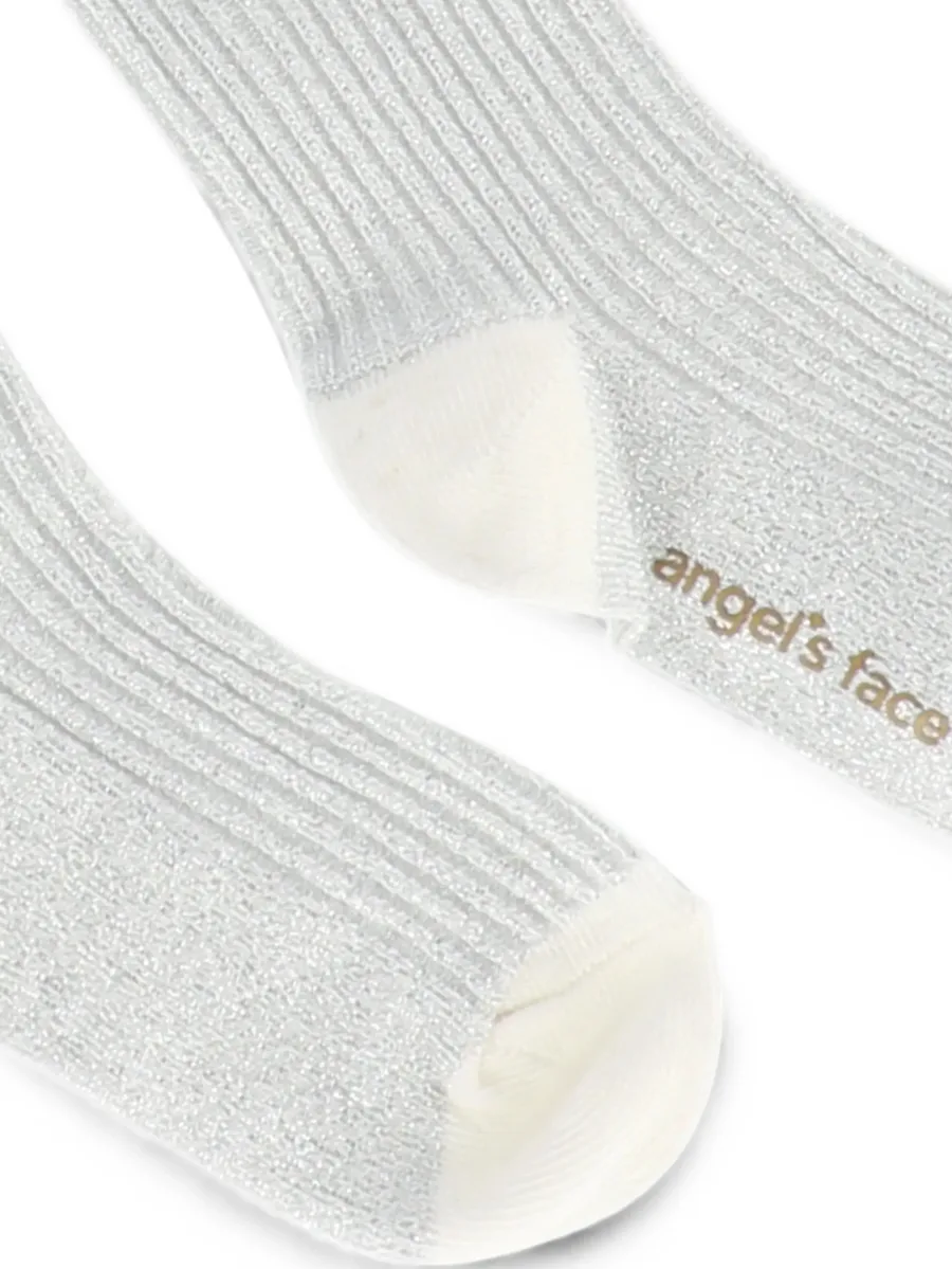 Lucy Sparkle ribbed-knit socks 3
