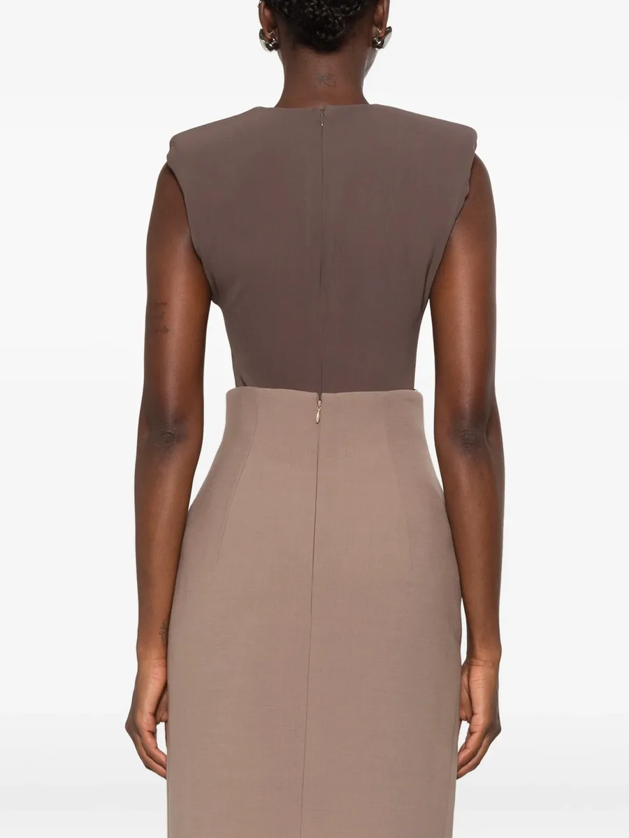 padded-shoulder sleeveless bodysuit 7