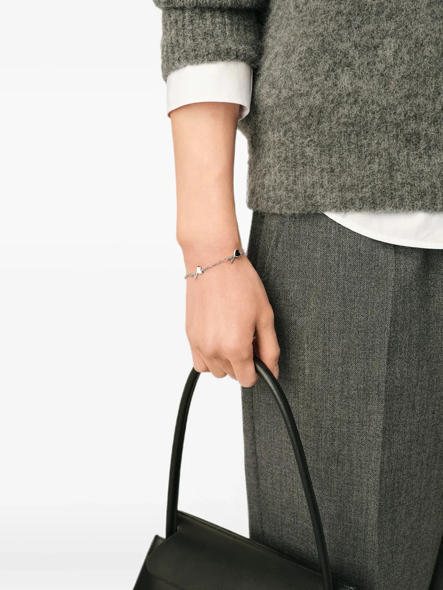 brass bracelet with hammered Ami de Coeur 3