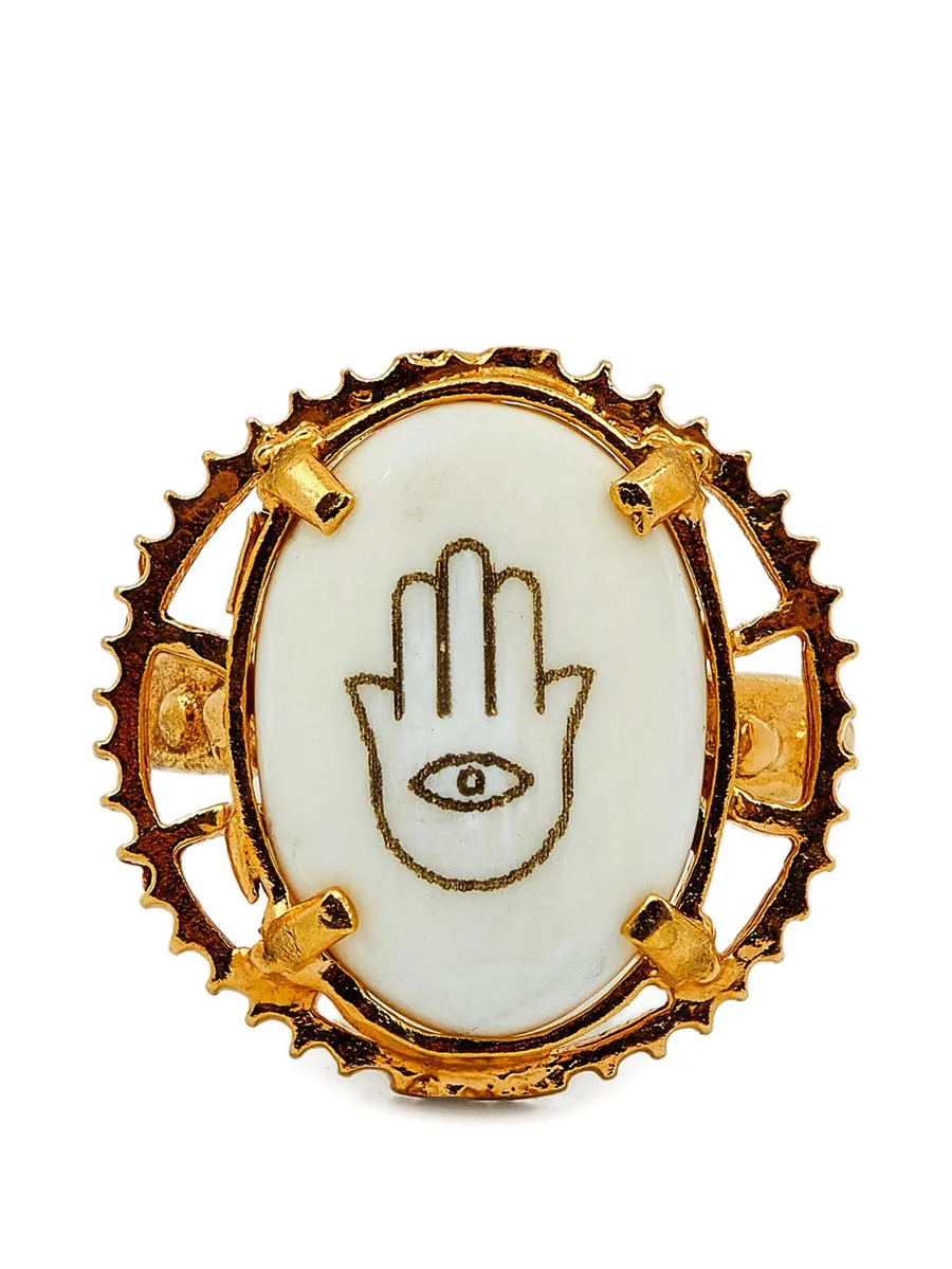 кольцо Hamsa с гравировкой 1