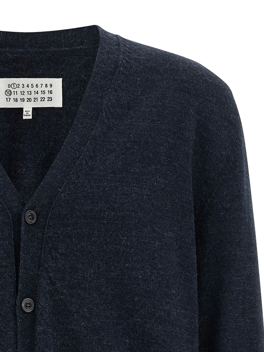 elbow-patch V-neck cardigan 5