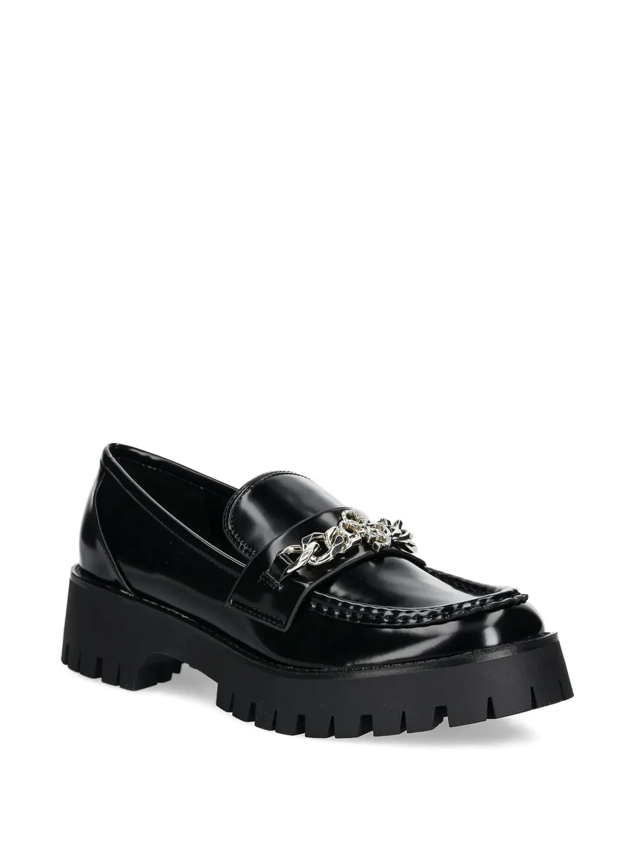 Almer chain detail lug sole loafers 4