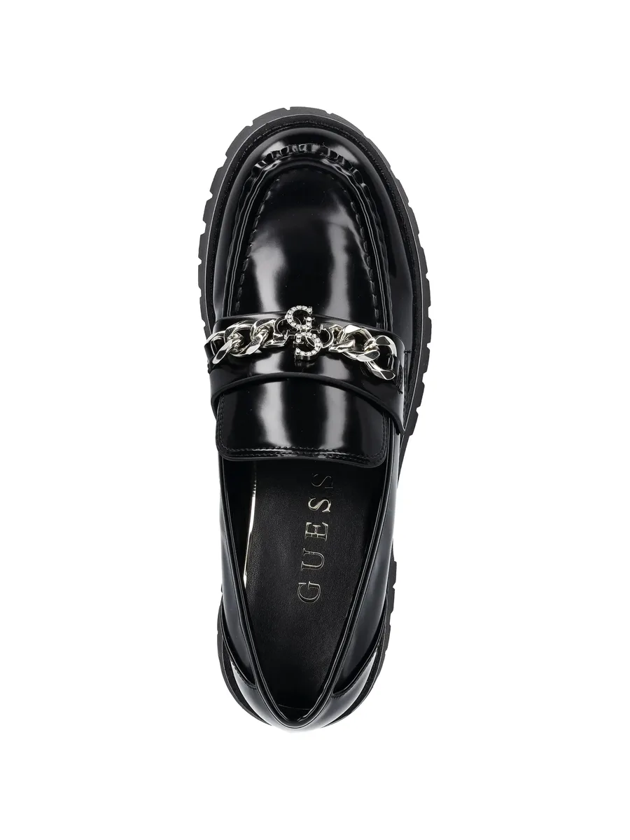 Almer chain detail lug sole loafers 8