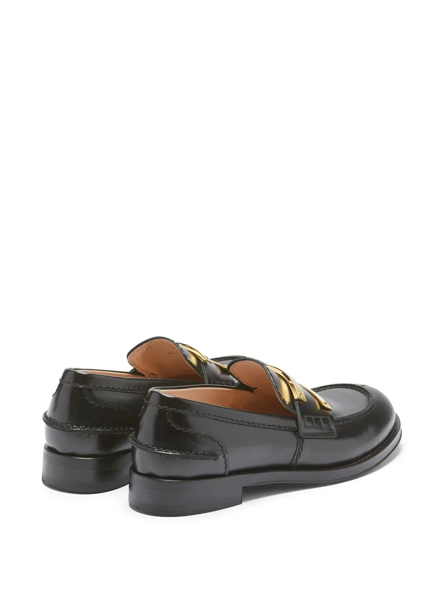 logo-plaque panelled loafers 6