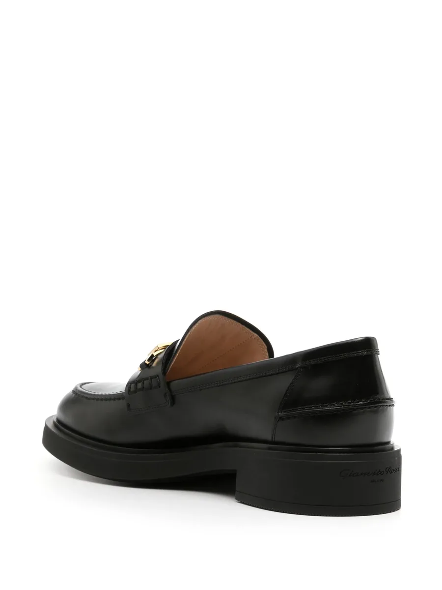 buckle-detail leather loafers 5