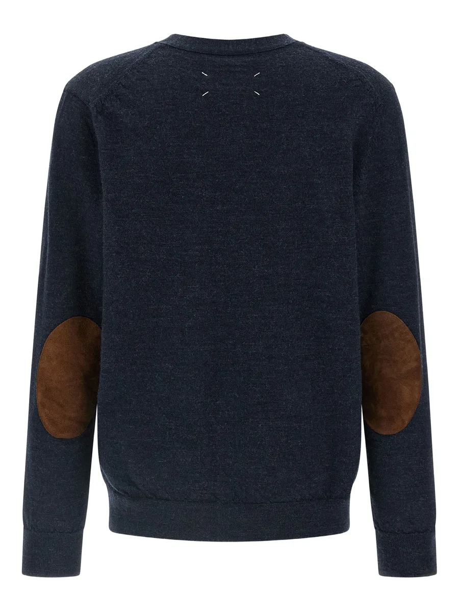 elbow-patch V-neck cardigan 3