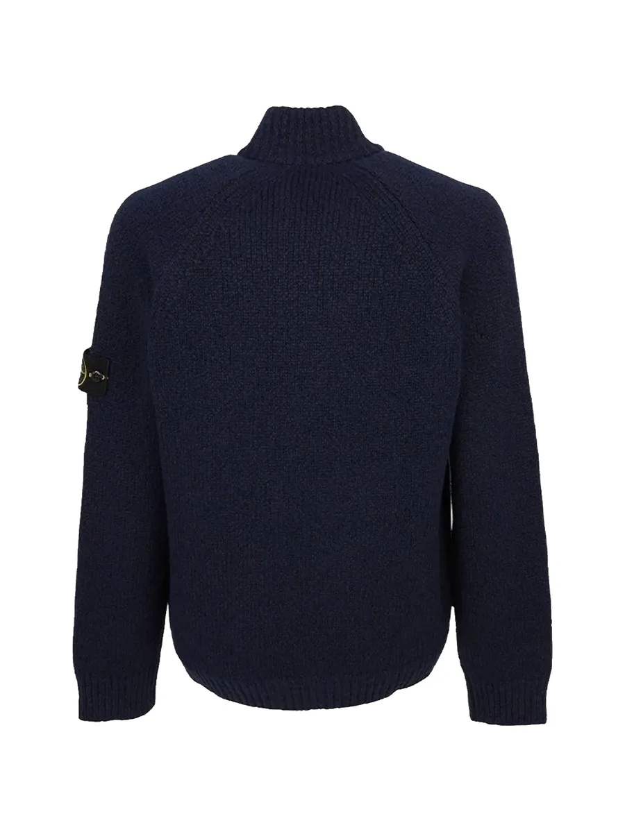 Compass-patch ribbed-knit cardigan 3