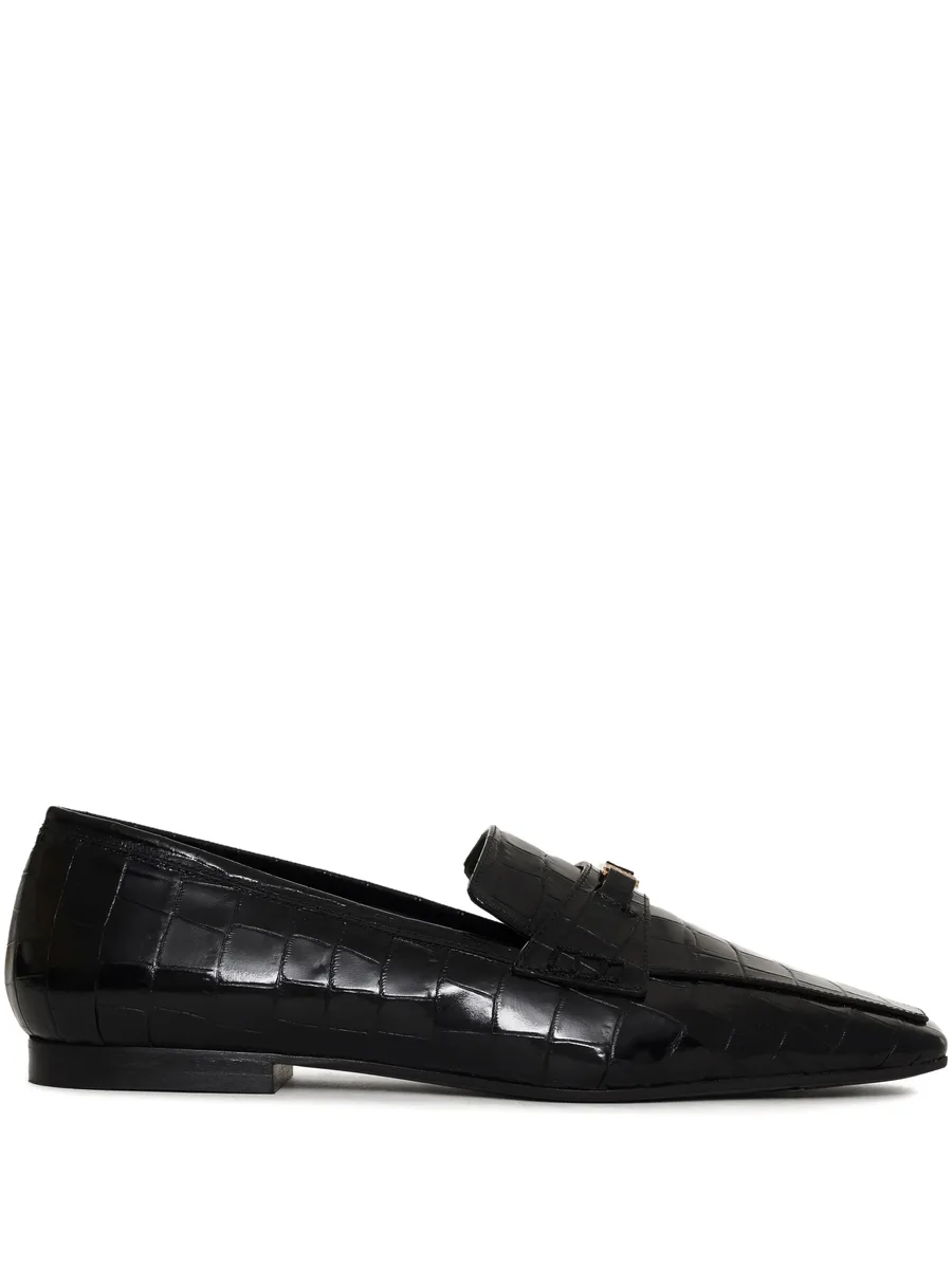 Freya crocodile-embossed loafers 2