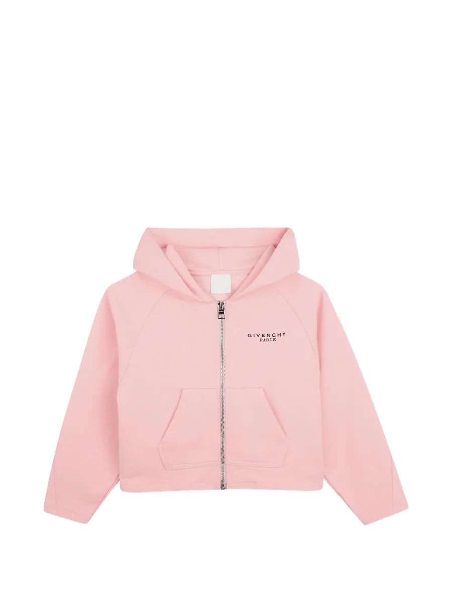 logo-print zip-up hoodie 1
