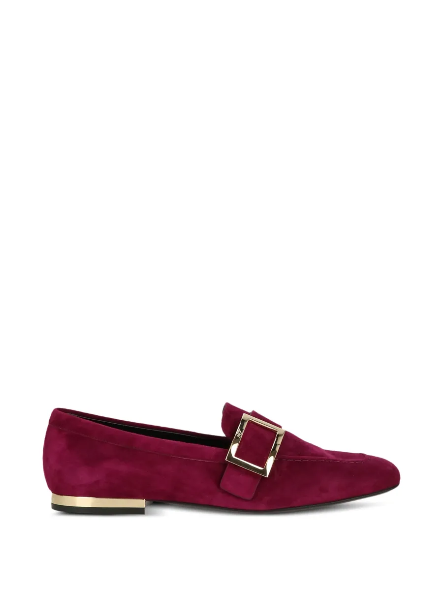 buckle leather loafers 1