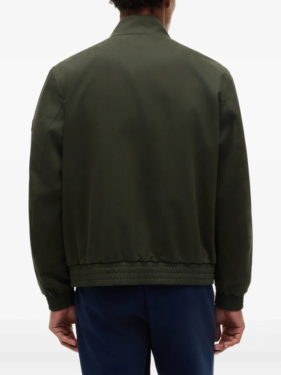 logo-patch zip-up cotton jacket 8