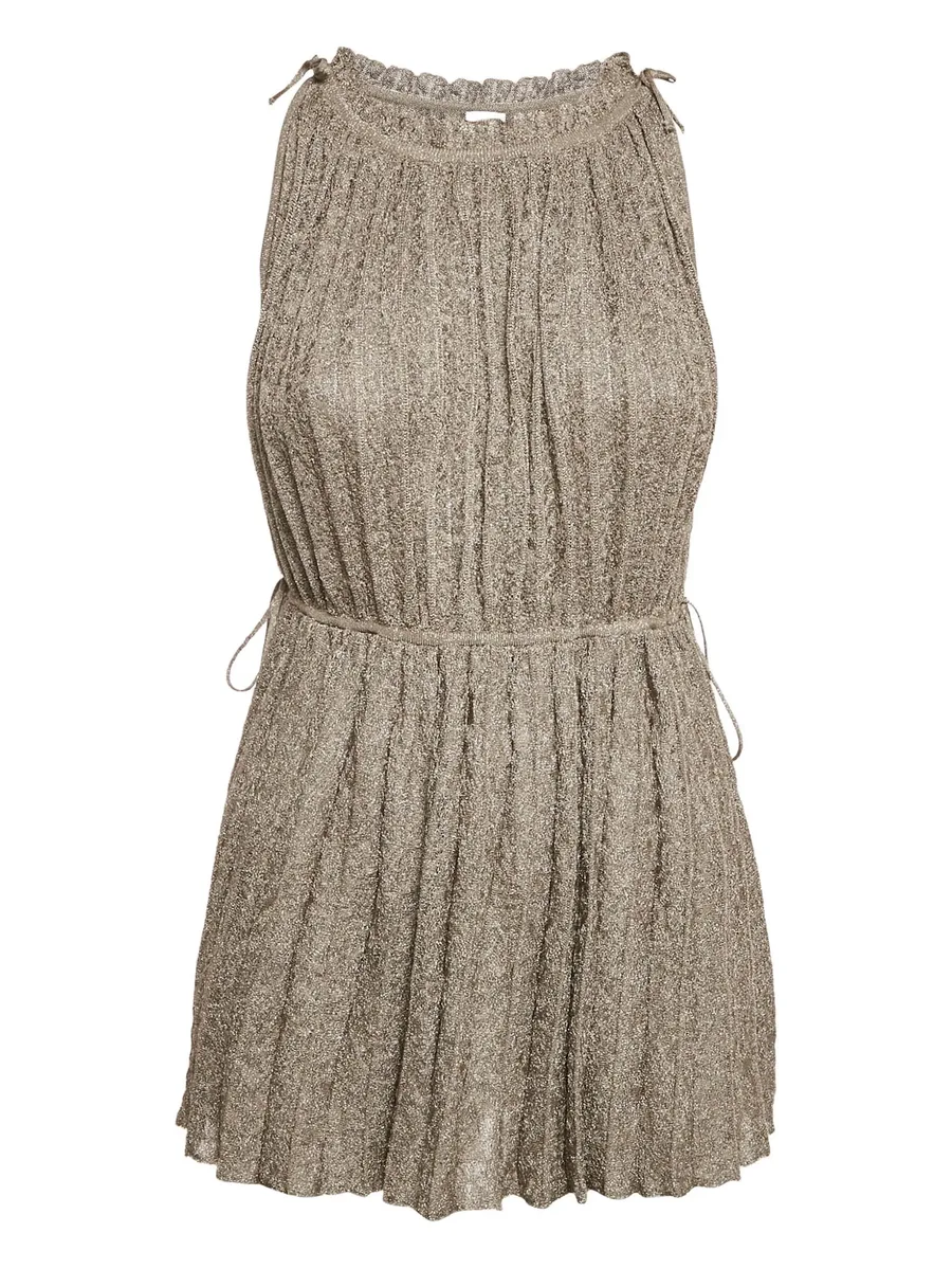 metallic-effect knitted top 2