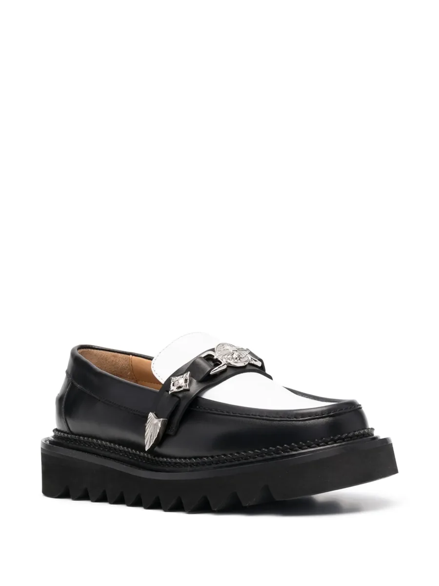 buckle-detail leather loafers 3