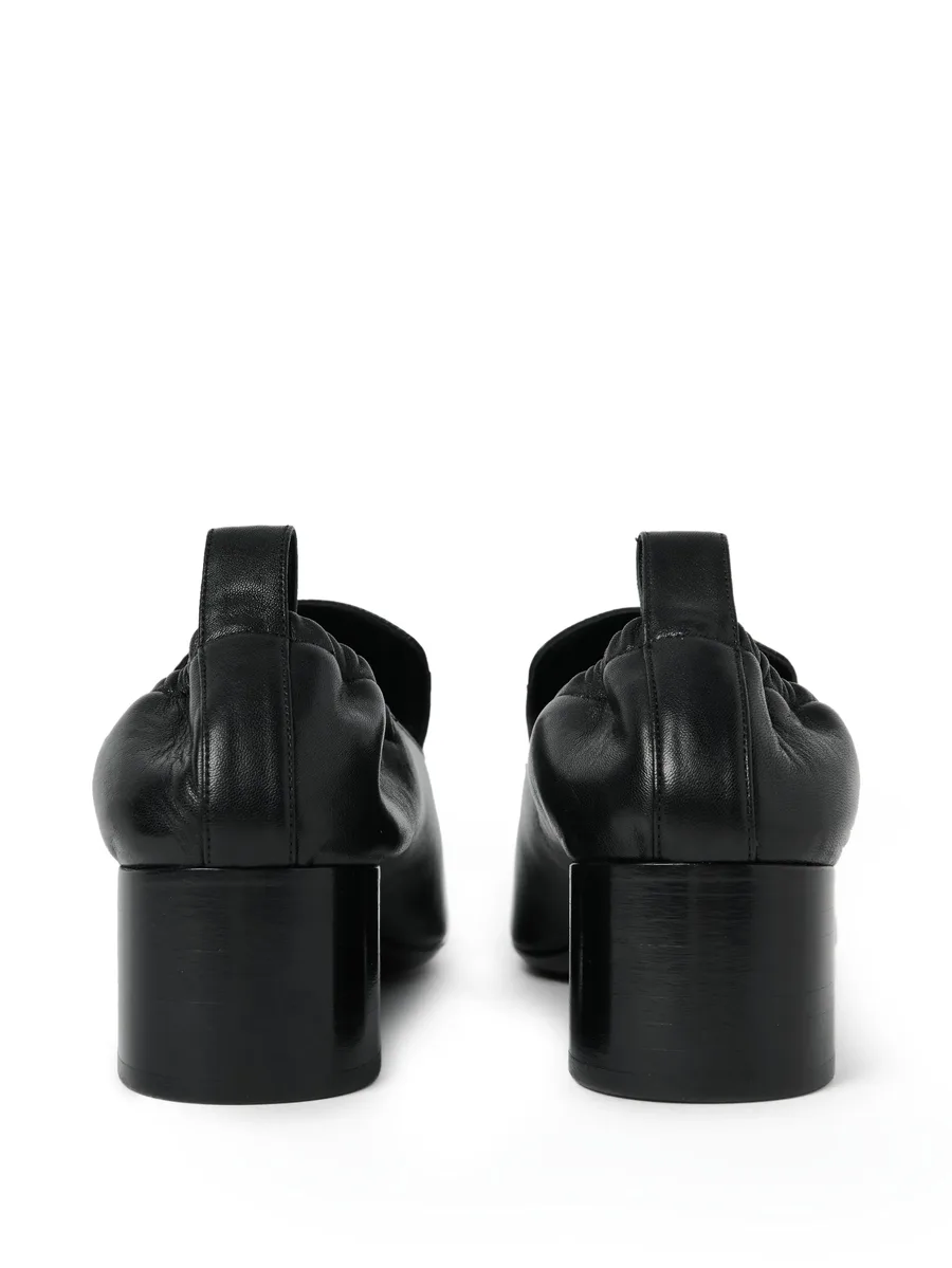 Moon stacked-heel square-toe loafers 5
