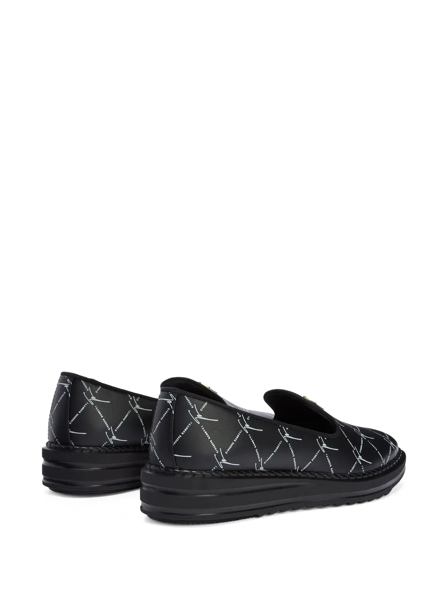 Tim logo-lettering loafers 6