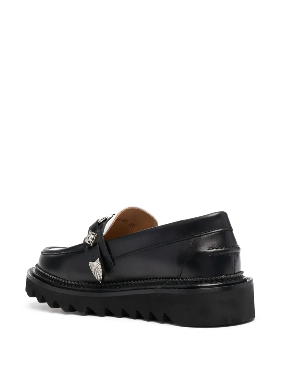 buckle-detail leather loafers 6