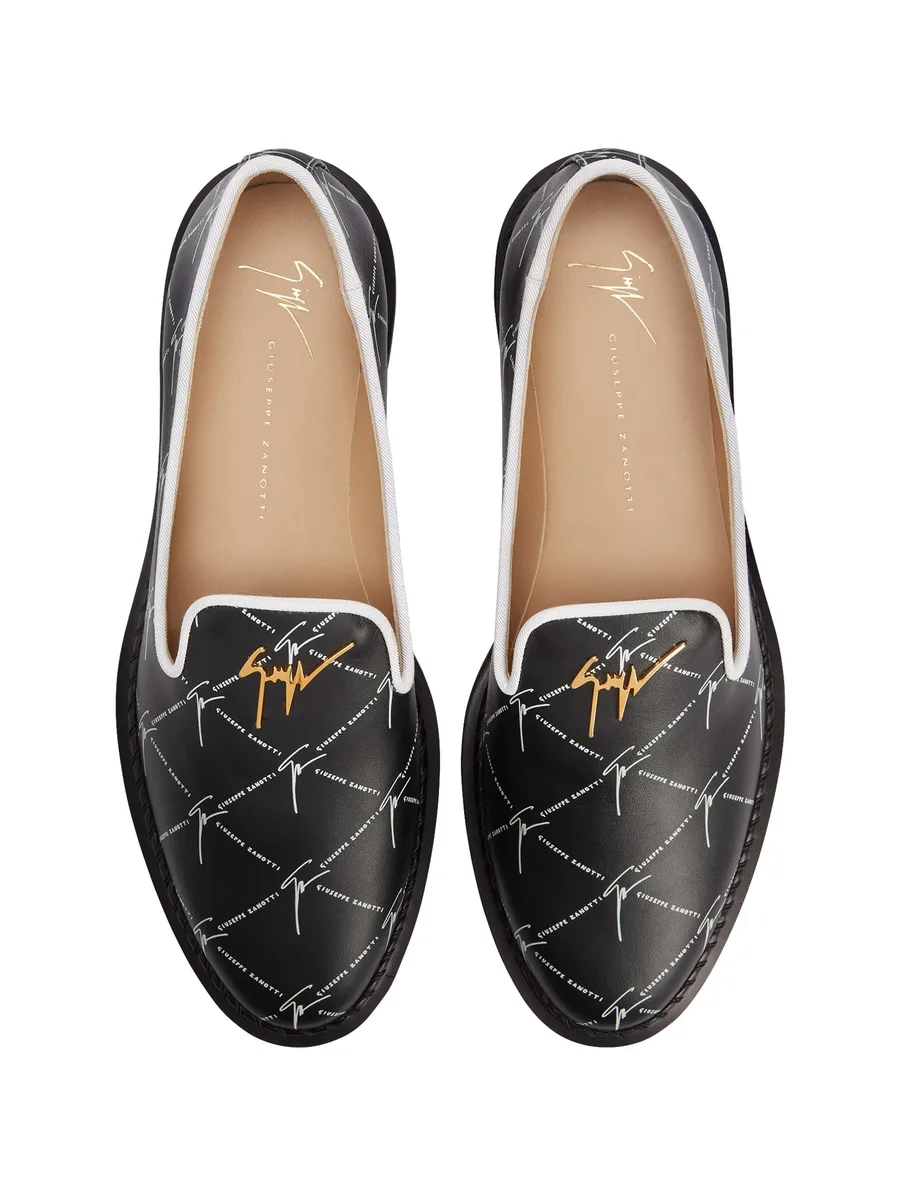 Tim logo-lettering loafers 8