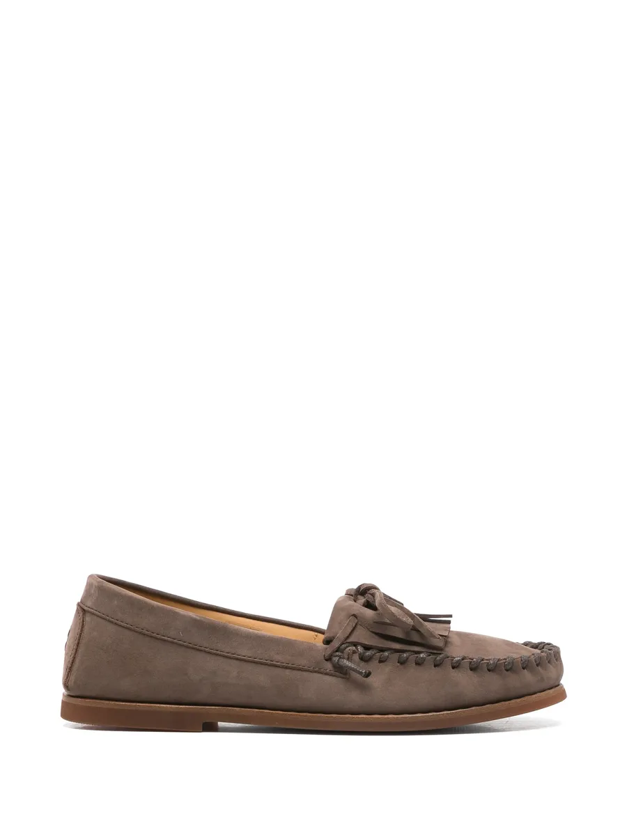 Tassia fringed nubuck loafers 1